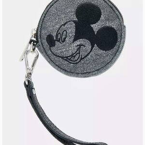 Loungefly Disney Mickey Mouse Gray Denim Coin Purse - BoxLunch Exclusive